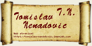 Tomislav Nenadović vizit kartica